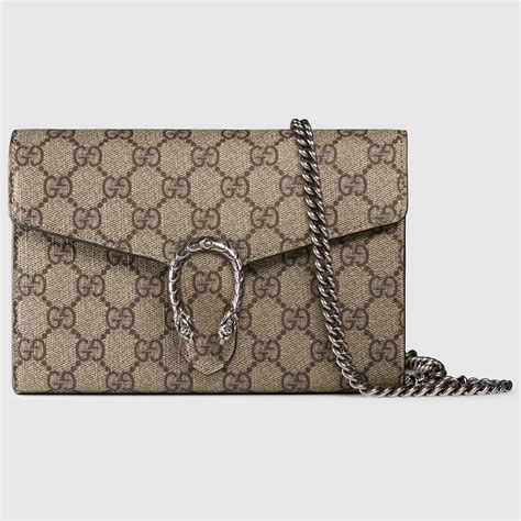 gucci dionysus gg supreme canvas wallet on a chain|Gucci dionysus Gg Supreme chain wallet.